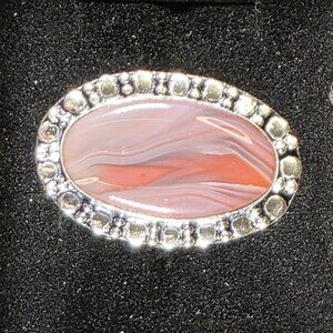 Aqua Nevada Agate Stone 925 Sterling Silver Handmade Ring US Size 8.5